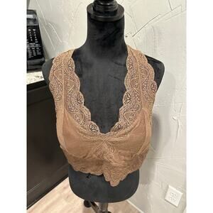 Zenana brown lace bralette women’s 3X undergarment